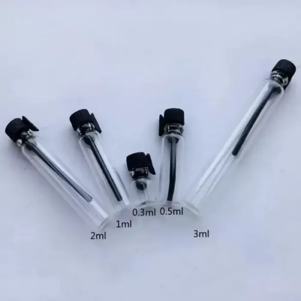 Refillable 0.3ml 0.5ml 1ml 2ml 3ml Glass perfume bottles